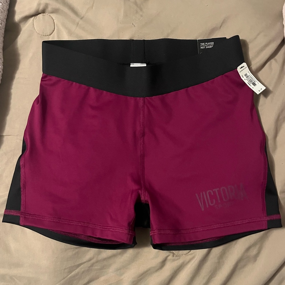 NWT Victoria's Secret Sport “The Player” Hot Short - Size S/P Black and Pink